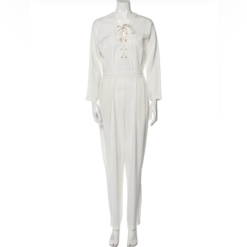 Preloved- Derek Lam 10 Crosby Intermix- Tie Neckline Jumpsuit-Sz 2